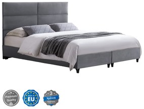 Intrahome ΚΡΕΒΑΤΙ NELSPRUIT ΑΠΟ ΓΚΡΙ ΒΕΛΟΥΔΟ .10 ΓΙΑ ΣΤΡΩΜΑ 180x200 εκ. intraho-1610772