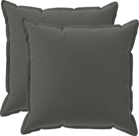 vidaXL Κάλυμμα Μαξιλαριού 2 τμχ. HOUTEN Ανθρακί 55 x 55 εκ Πολυεστέρας