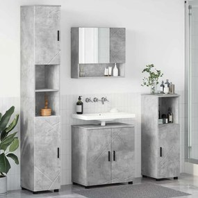vidaXL Σετ Επίπλων Μπάνιου 4 pcs Γκρι σκυροδέματος 61 x 35 x 64 εκ.