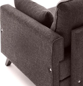 Πολυθρόνα Bella Megapap υφασμάτινη χρώμα καφέ 82x81x85εκ.