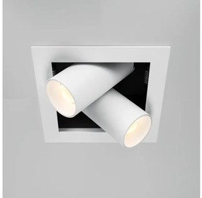 Χωνευτό Σποτ Φωτιστικό Οροφής LED 2x7W Λευκό Κινητό Magnum DL094-02-7W3K-W Maytoni DL094-02-7W3K-W