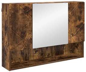 vidaXL Σετ Επίπλων Μπάνιου 4 pcs Καπνιστή δρυς 30 x 35 x 192 εκ.