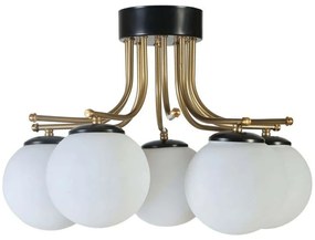 Φωτιστικό Οροφής - Πλαφονιέρα Roma 846STL5193 Φ50x32cm 5xE27 40W Multi Opviq