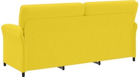 vidaXL Καναπές 100% πολυέστερ μεταλλικό πλαίσιο MDF, Κόντρα πλακέ