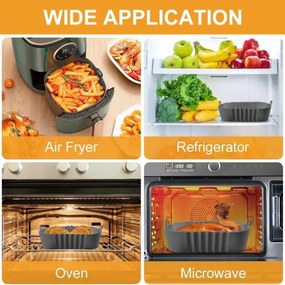 Φόρμα Σιλικόνης Τετράγωνη για Air Fryer 16cm
