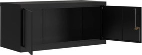 vidaXL Αρχειοθήκη Μαύρη 90 x 40 x 240 εκ. από Ατσάλι