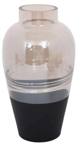 Βάζο 373-92-268 Amber Black-Clear 15x33cm Glass