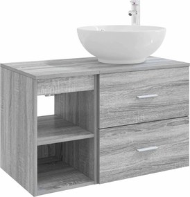 vidaXL Σετ Επίπλων Μπάνιου 2 τμχ. Γκρι Sonoma Επεξεργασμένο Ξύλο