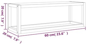 Κρεμάστρα για Πετσέτες 60x20x20 εκ. από Μασίφ Ξύλο Καρυδιάς - Καφέ