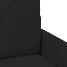 vidaXL Καναπέδες με μαξιλάρι 55cm Μαύρο Κόντρα πλακέ