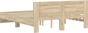vidaXL Πλαίσιο Κρεβατιού με Κεφαλάρι Sonoma Δρυς 150x200 εκ.