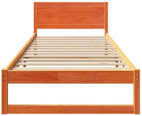 vidaXL Κρεβάτι Κερωμένο καφέ Συμπαγές ξύλο 80 x 200 εκ. Ανθεκτικό