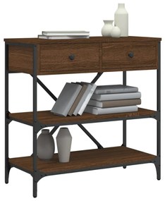 vidaXL Τραπέζι Κονσόλα Καφέ Δρυς 75x34,5x75 εκ. Επεξεργασμένο Ξύλο
