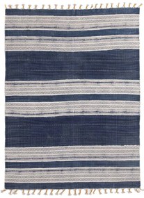Χαλί Lotus Cotton Kilim 035 Beige-Dark Blue Royal Carpet 070x140cm