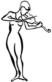 Διακοσμητικό Τοίχου Violinist 826PIR2071 41x70cm Black Wallity Μέταλλο