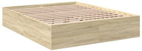 vidaXL Πλαίσιο Κρεβατιού Sonoma Δρυς 150x200 εκ. Επεξεργασμένο Ξύλο