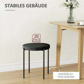 HOMCOM Καρέκλα Τραπεζαρίας, Καρέκλα Έμφασης, Καρέκλες Κουζίνας, 41,5 cm x 41,5 cm x 46 cm, Μαύρο