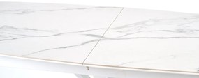 VIVALDI extension table white marble, leg white DIOMMI V-CH-VIVALDI-ST