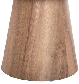 ΣΕΤ 2ΤΜΧ ΤΡΑΠΕΖΙΑ ΣΑΛΟΝΙΟΥ KARAN HM21085 MDF ΦΥΣΙΚΟ ΞΥΛΟΥ Φ80εκ &amp; Φ45εκ