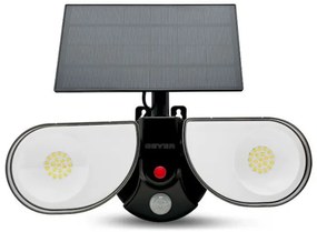 Ηλιακό Φωτιστικό Τοίχου LED Owl 8W 6500Κ 800lm IP65 μαύρο LSL-01B GEYER-LSL-01B-Λευκό LSL-01B