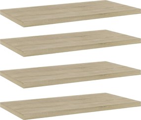vidaXL Ράφια Βιβλιοθήκης 4 τεμ. Sonoma Δρυς 40x20x1,5 εκ. Επεξ.Ξύλο