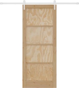 vidaXL Συρόμενη Πόρτα ORKDAL Φυσικό και Λευκό 86 x 211 cm