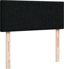 vidaXL Κρεβάτι Boxspring με Στρώμα Μαύρο 120x200 εκ. Υφασμάτινο
