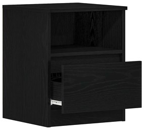 vidaXL Κομοδίνο Μαύρη δρυς 40 x 40 x 50 cm Επεξεργασμένο ξύλο