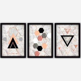Κάδρα (Σετ 3Τμχ) 364LUL1273 35x45cm Multi Wallity Vertical Πλαστικό,Mdf