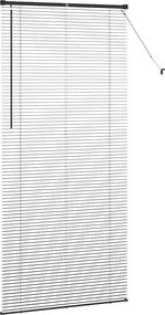 vidaXL Βενετσιάνικες Ρόδες Μαύρο 220 x 100 cm Αλουμίνιο