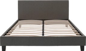 Κρεβάτι Nevil pakoworld 150x200 με ύφασμα χρώμα ανθρακί