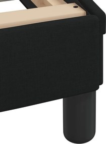 vidaXL Κρεβάτι με Στρώμα Hvar Μαύρο 120x200 εκ. Υφασμάτινο