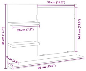 ΚΑΘΡΕΦΤΗΣ ΜΠΑΝΙΟΥ SONOMA ΔΡΥΣ 60 X 10,5 X 45 ΕΚ. ΕΠΕΞ. ΞΥΛΟ 849640