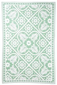 Esschert Design Χαλί Εξ Χώρου 182x122 εκ Σχέδιο Πλακάκια Πράσινο/Λευκό - Πράσινο