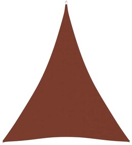 Πανί Σκίασης Τρίγωνο Τερακότα 3 x 4 x 4 μ. από Ύφασμα Oxford - Καφέ