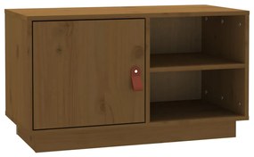 vidaXL Έπιπλο Τηλεόρασης Καφέ Μελί 70x34x40εκ από Μασίφ Ξύλο Πεύκου