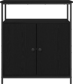 vidaXL Πλαϊνό γραφείο Μαύρη Οξυά 70 x 30 x 80 εκ. Επεξεργασμένο ξύλο