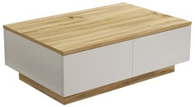 Τραπέζι σαλονιού Thunder pakoworld sonoma-λευκό 90x60x31.5εκ