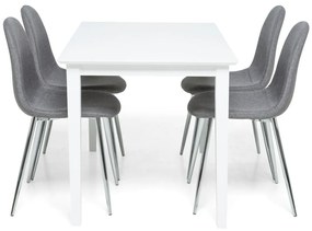 Σετ τραπεζαρίας Scandinavian Choice 713, 74x75x120cm, Αριθμός θέσεων: 4, Γωνιακό, Ξύλο: Καουτσούκ | Epipla1.gr