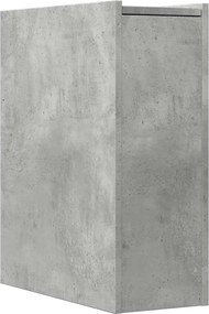 vidaXL Ντουλάπι Μπάνιου Στενό με Ροδάκια Γκρι Σκυρ. Επεξ. Ξύλο