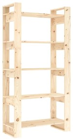 vidaXL Βιβλιοθήκη/Διαχωριστικό Χώρου 80x35x160 εκ. Μασίφ Ξύλο