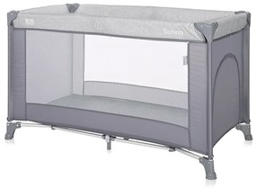 LORELLI ΠΑΡΚΟΚΡΕΒΑΤΟ 1 ΕΠΙΠΕΔΟΥ TORINO 1 LAYER GREY STRIPED ELEMENTS 10080452213