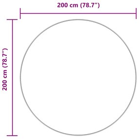 Χαλί Shaggy με Ψηλό Πέλος NAVARRA Μαύρο 200x200 εκ. πολυεστέρας 4102918