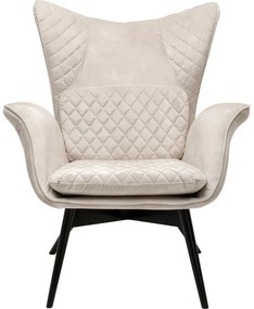 Armchair Tudor Velvet Creme - Μπεζ