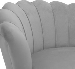 Πολυθρόνα Daimon βελούδο γκρι-χρυσό 79x74x78εκ 79x74x78 εκ.