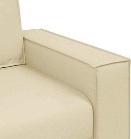 vidaXL Καναπές Κρεμ 99 x 80 x 84 εκ ύφασμα