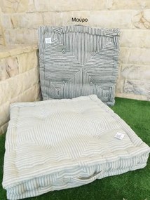 Μαξιλάρι Δαπέδου 50x50x10 Natural Home LINEN - Μαύρο