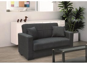 ROVER DARK GREY ΥΦΑΣΜΑ 2ΘΕΣΙΟΣ ΚΑΝΑΠΕΣ/ΚΡΕΒΑΤΙ ΜΕ ΑΠΟΘ.ΧΩΡΟ 150Χ80εκ.