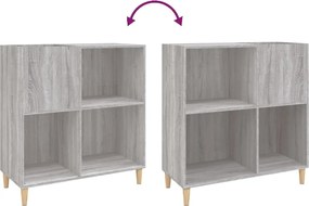 vidaXL Δισκοθήκη Γκρι Sonoma 84,5 x 38 x 89 εκ. από Επεξεργασμένο Ξύλο