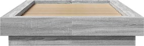 vidaXL Κρεβάτι δαπέδου Γκρι Sonoma 80 x 210 cm Επεξεργασμένο Ξύλο